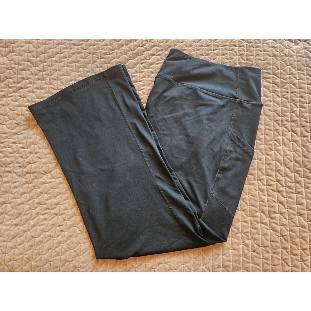Torrid Active Wide Leg Black Lounge Pants Cell Pockets Elastic Waist, Plus 5X